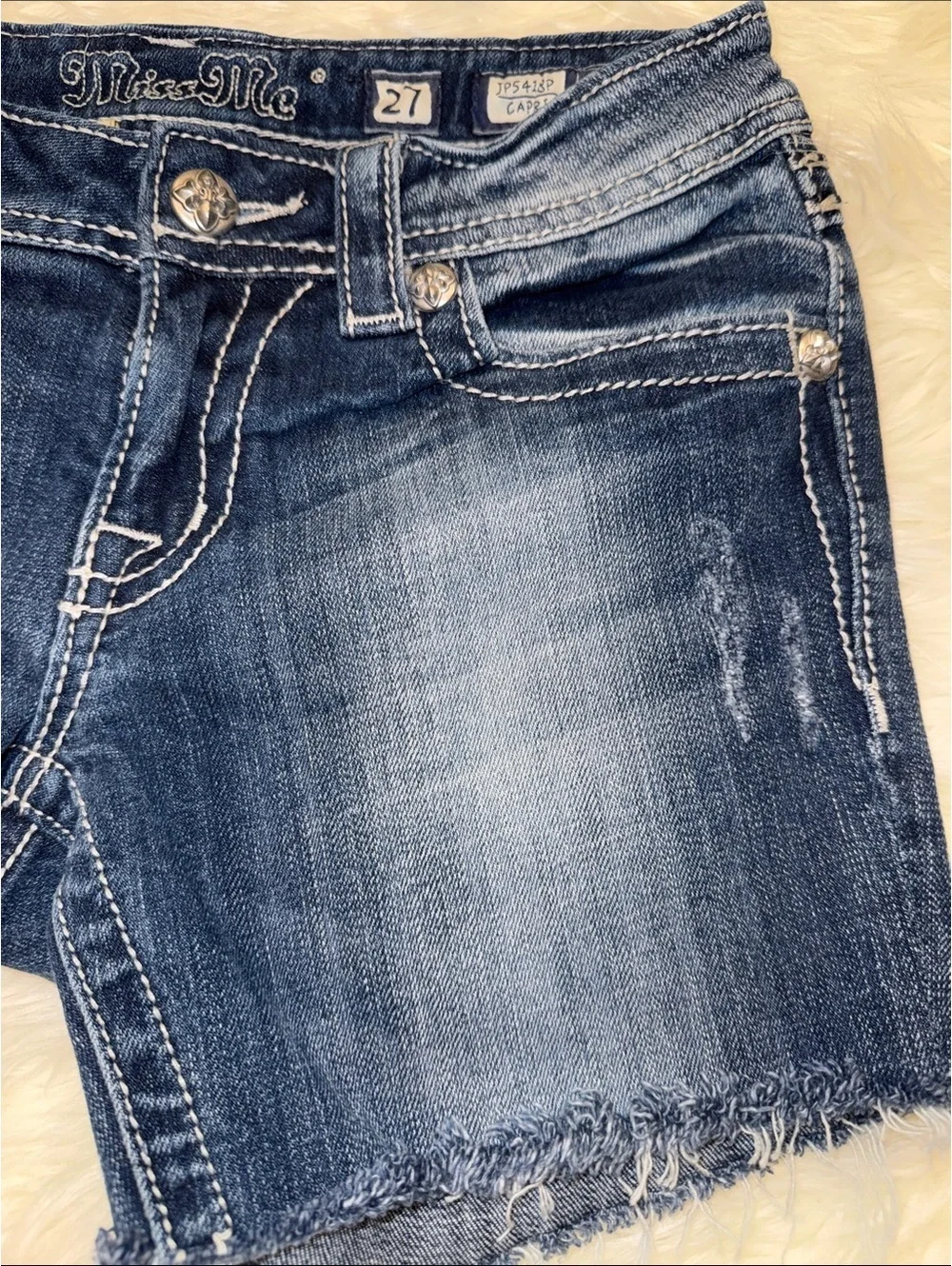 Miss Me Women's Denim Capri Shorts Size 27